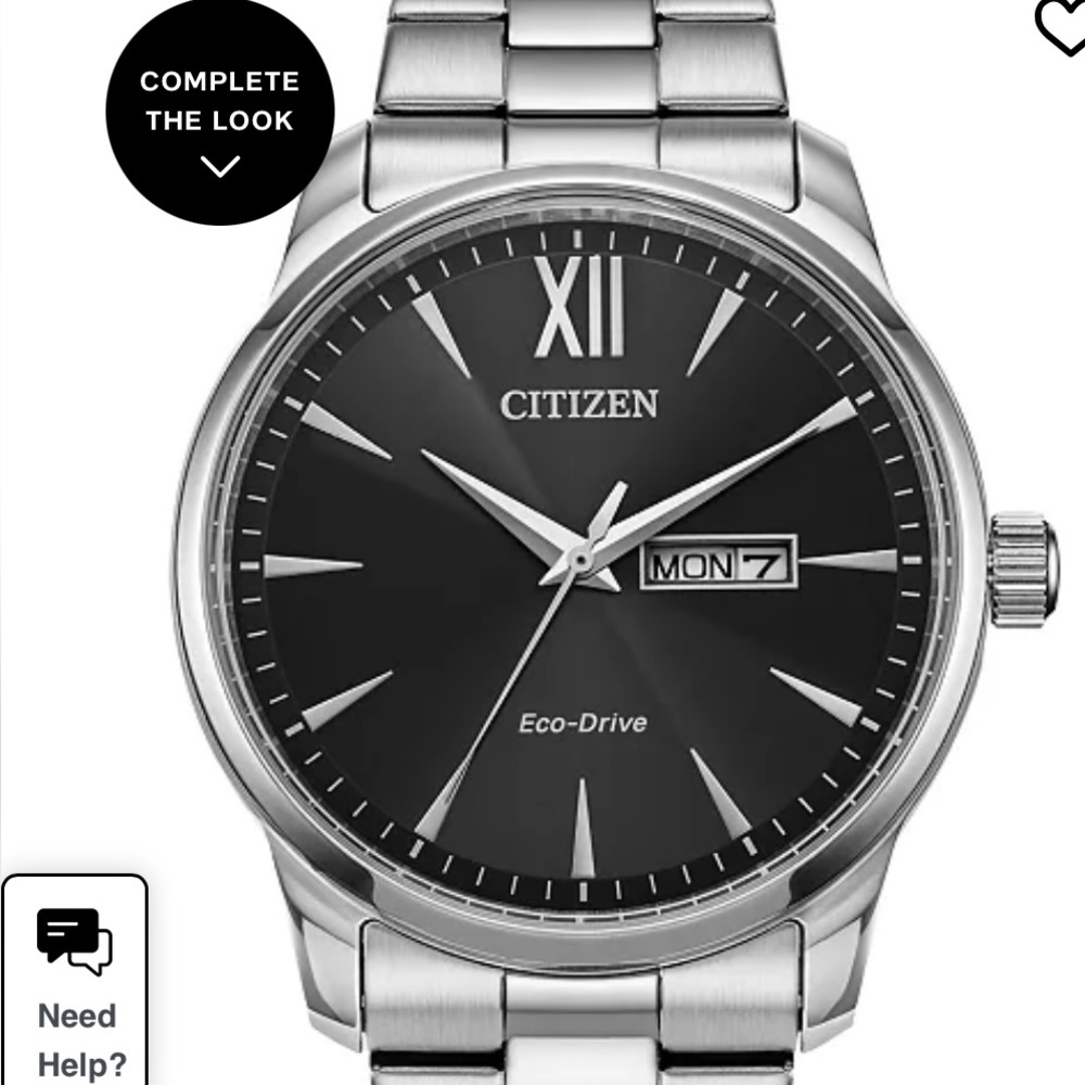 NEW Citizen Eco Drive Black 42mm Watch Men's with box